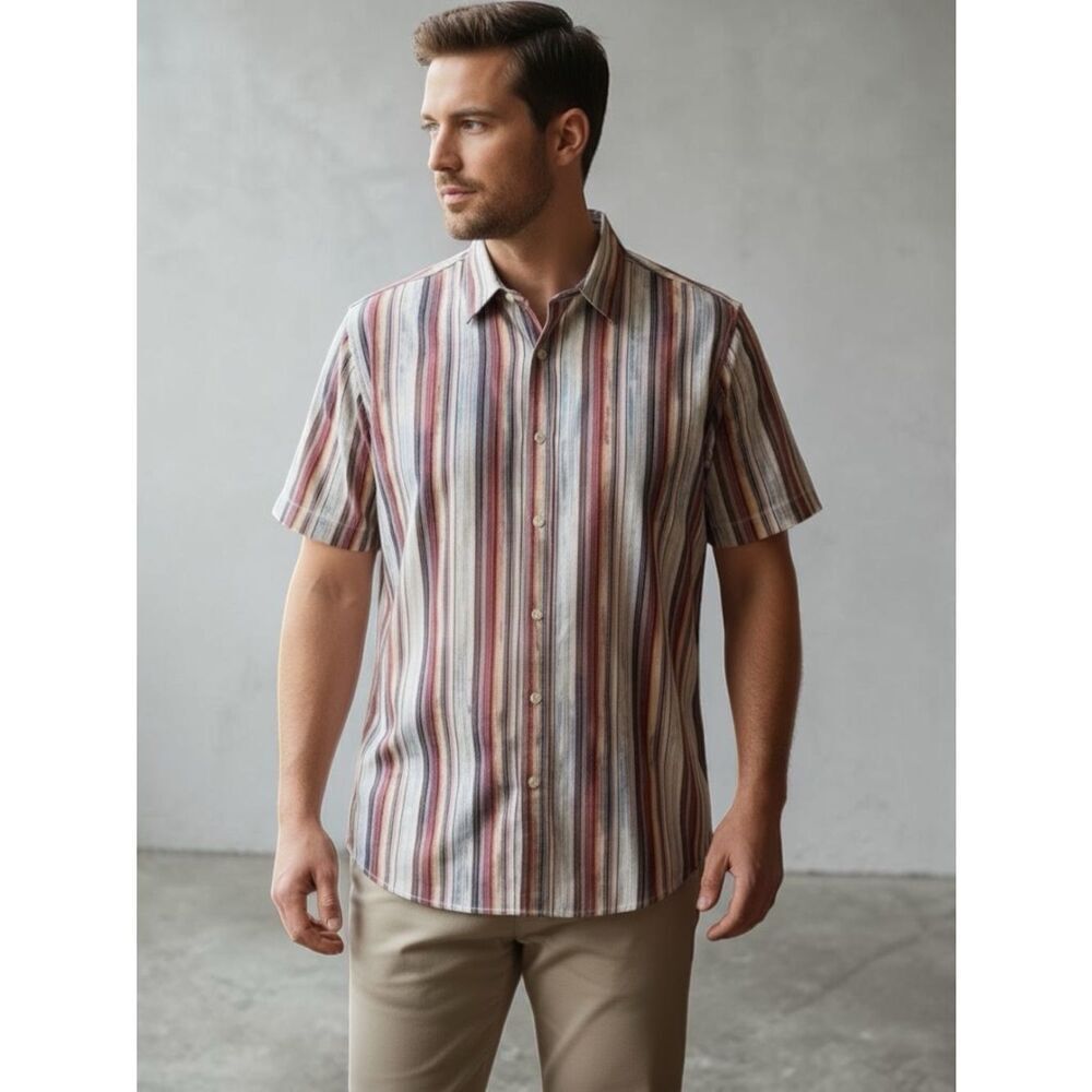 Tommy Hilfiger Red Label Striped Shirt Men’s XL | Cotton